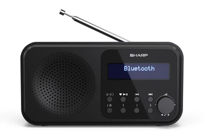 Радиоприемник портативный Sharp DRP420BK Black DAB+, FM, Bluetooth, батарейки, сеть