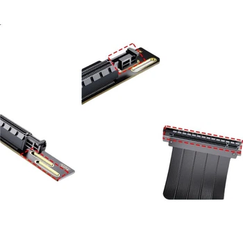 Удлинительный кабель NVV PCIe 4.0 для видеокарты, гибкий, 90-градусный, вертикальный, PCIe X16, NZ-L40-X16-20