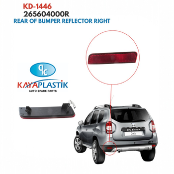 Відбивач заднього бампера правий Renault Duster [KAYA] 265604000R