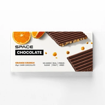 Темный шоколад Spacefood Space Chocolate Orange Crunch, 25 грамм - Апельсин