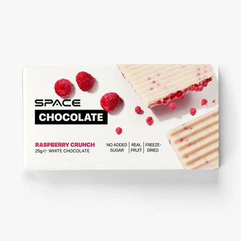 Белый шоколад Spacefood Space Chocolate Raspberry Crunch, 25 грамм - Малина