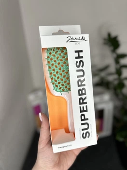 Щітка для волосся Janeke Superbrush The Original Italian біла з біоюзовим