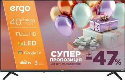 Телевизор Ergo QLED 40'' 40JFQ7500