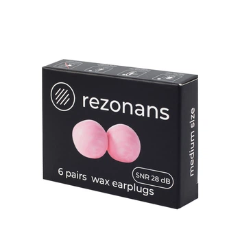 Восковые беруши для сна Rezonans 6 пар (SNR) 28 дБ