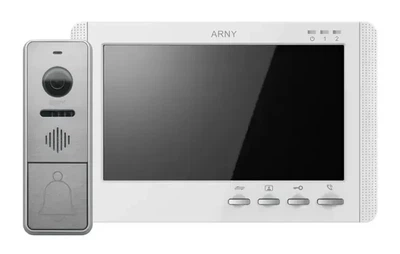 Аналоговый комплект видеодомофона ARNY AVD-7942 (AVD-709MD 1Мп+AVP-NG420 1Мп) White+Silver