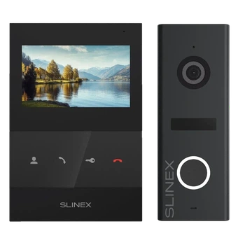 Комплект видеодомофона Slinex SQ-04 Black + ML-17HR Graphite
