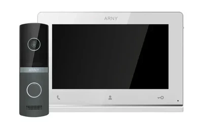 Мультиформатный комплект видеодомофона ARNY AVD-7121 (AVD-710 2Мп TFT + AVP-NG230 1Мп) White + Graphite