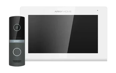 Мультиформатный комплект видеодомофона ARNY AVD-7421А (AVP-742А 2Мп IPS Wi-Fi + AVP-NG230 1Мп) White + Gray