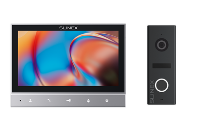 Комплект видеодомофона Slinex SK 7 Start (Slinex SK 7 grey + панель вызова ML-17HR graphite)