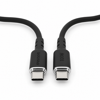 Кабель Veron CC07 USB-C – USB-C 100W PD 2 м Силіконовий Чорний