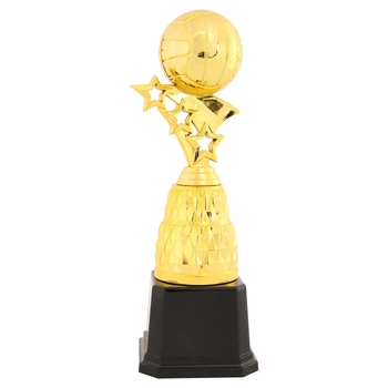Награда спортивная волейбольный мяч золотой SP-Sport 2428A высота 27см Gold