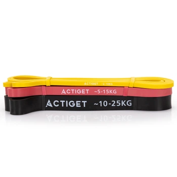 Еспандер-петля Actiget Power Band 2-25 кг (резина для фітнесу та спорту) набір 3 шт ACT0047