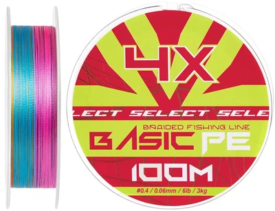 Шнур Select Basic PE Multicolor 100m 0.24mm 18.2kg
