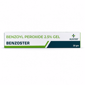 Гель з бензоїл пероксидом для проблемної шкіри Benzoster Benzoyl Peroxide 2.5% Gel Alister 30 г