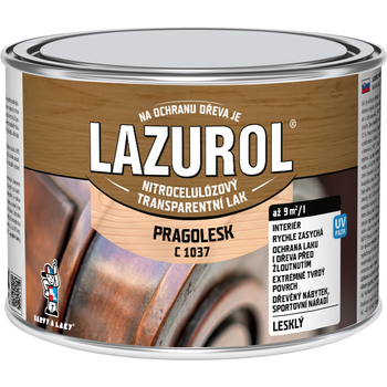 Лак нитроцеллюлозный LAZUROL C1037 PRAGOLESK, 0,375 л, бесцветный, глянцевый