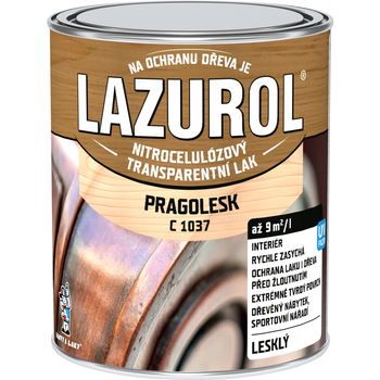 Лак нитроцеллюлозный LAZUROL C1037 PRAGOLESK, 0,75 л, бесцветный, глянцевый