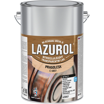 Лак нитроцеллюлозный LAZUROL C1037 PRAGOLESK, 4 л, бесцветный, глянцевый