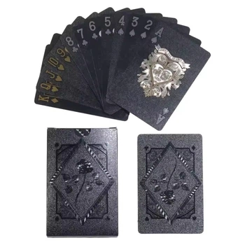 Гральні карти 54шт, водостійкі, пластикові, зносостійкі, Black Rose
