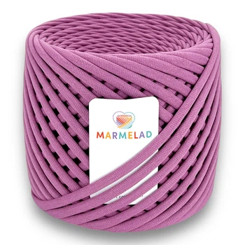 Трикотажная пряжа Мармелад 100 м 5-7 мм Purple Rose Лиловая роза
