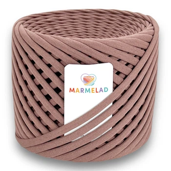 Трикотажная пряжа Мармелад 50 м 3-5 мм Cocoa Какао