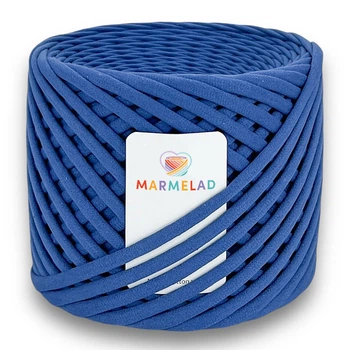 Трикотажная пряжа Мармелад 100 м 5-7 мм Jeans Джинс