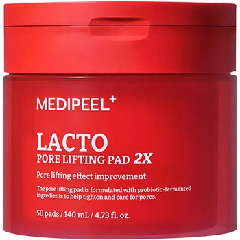 Пилинг-пэды для сужения пор с лактобактериями MEDIPEEL Lacto Pore Lifting Pad 2X 50 шт 140 мл (8809941823684)