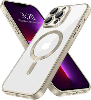 Чехол Fiji Chrome для Apple iPhone 15 Pro Max с MagSafe и защитой камер матовый Natural Titanium