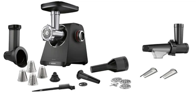 Набор Мясорубка Bosch MultiPower Серія 4 MFWS440B + Насадка соковыжималка Bosch MWZS0JPB