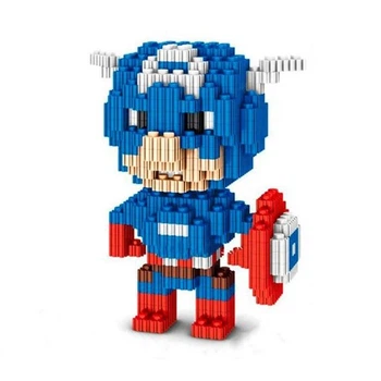 Конструктор XinZ Pixel Bricks Капітан Америка 666 дет (PT6023)