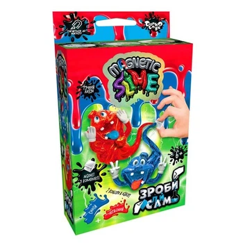 Набор Danko Toys Crazy Slime Magnetic mini для создания слаймов магнитный синий+красный (SLM-Mg-02-01U)