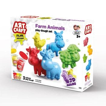 Набор для творчества DEDE Toys Art Craft тесто для лепки Животные (03993)