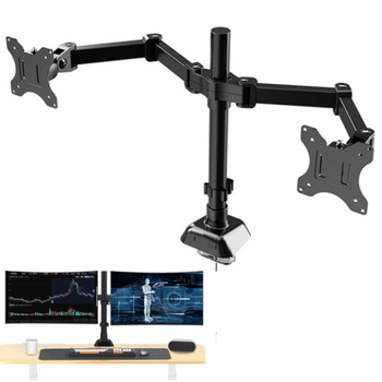 Кріплення для двох моніторів настільний кронштейн 15"-30" UKC Z022