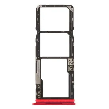 Держатель SIM-карты Motorola Moto G05, С разъемом на карту памяти, Красный - 704381