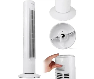 Вентилятор колонний DOMOTEC MS-1627 підлоговий білий 45Вт робочий шум 57 дБ Потужний вентилятор для дому та офісу Енергозберігаючий вентилятор 45 Вт тихий вентилятор підлоговий
