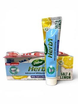 Зубна Паста Відбілююча Сіль Та Лимон + Щітка Dabur 150 Г