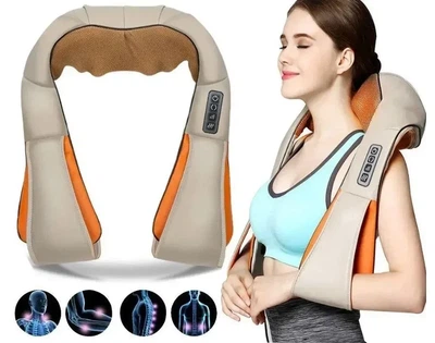 Масажер для шиї, плечей і спини з ІЧ-прогрівом Massager of Neck Kneading з ручками