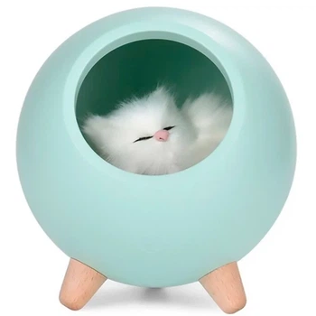 Ночник Спящий Котенок В Домике Aurora