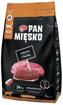 Karma sucha dla kota Pan Mięsko Cielęcina z kaczką M 5 kg (5905342292609)