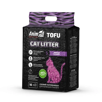 Наповнювач для котячого туалету AnimAll Tofu Lavender 4,66 кг/10 л.
