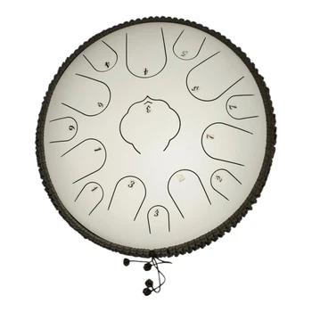 Глюкофон 15 нот 35 см tongue drum белый