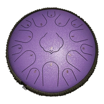 Глюкофон 15 нот 35 см tongue drum фиолетовый