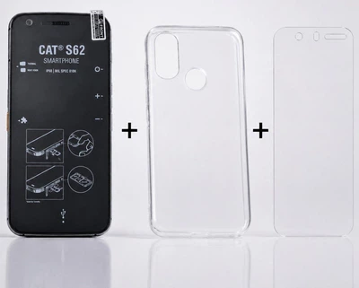 Захищений смартфон Caterpillar CAT S62 (USA) IP69 MIL-STD-810H (Refurbished) + захисна плівка +чохол