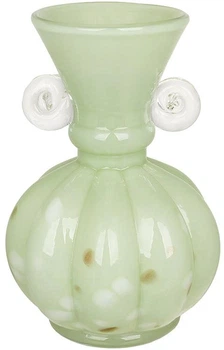 Ваза из нефритового стекла ручной работы с ручками Nephrite Luxe Grand, 27 см