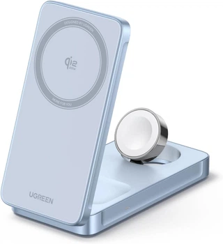 Беспроводное зарядное устройство зарядка UGREEN MagFlow Qi2 Induction Charger для iPhone 3 в 1 25W (W757)