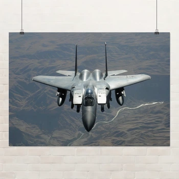Постер Истребитель F-15 Eagle, военная авиация, A3 30×42 см (id6646)