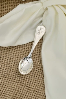 Серебряная детская ложка Медвежонок Kikko (6341-0)