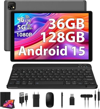 Планшет 10.1" Full HD PIXPEAK T28 12+24/128Gb 4G 2-SIM 8 ядер Android 14 8000 mAh Сірий - Уцінка