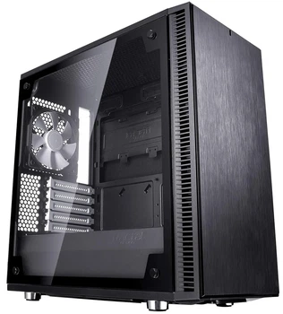 Корпус Fractal Design Define Mini C TG / без БЖ / Mini-Tower / mATX / Tempered Glass / 2x120mm Fans / USB 3.0 / Чорний (101642365) - Уцінка