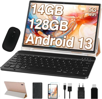 Планшет 10.1" Oangcc Tab A6 8+6/128Gb 8 ядер Android 13 8000 mAh Чорно-золотистий (102052606) - Уцінка