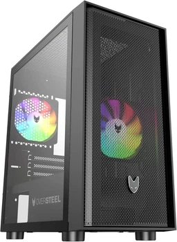 Корпус для ПК Oversteel AERIS / RGB / Без БП / Черный (102052552) - Уценка
